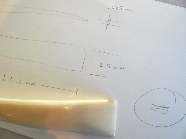 Working out the dimensions for a doll-house sized book-arts studio