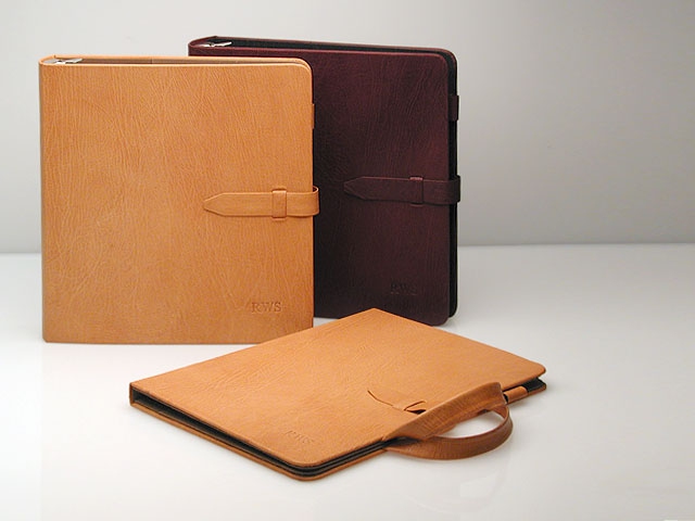 Leather business portfolio and notebooks