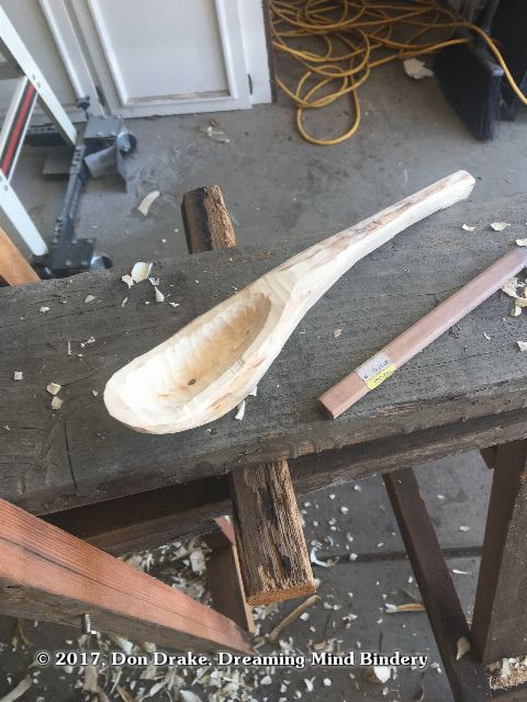 Carving a spoon