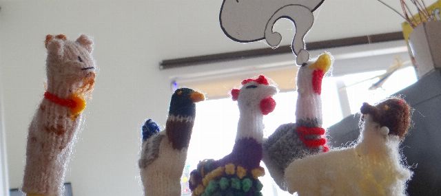 several finger puppets