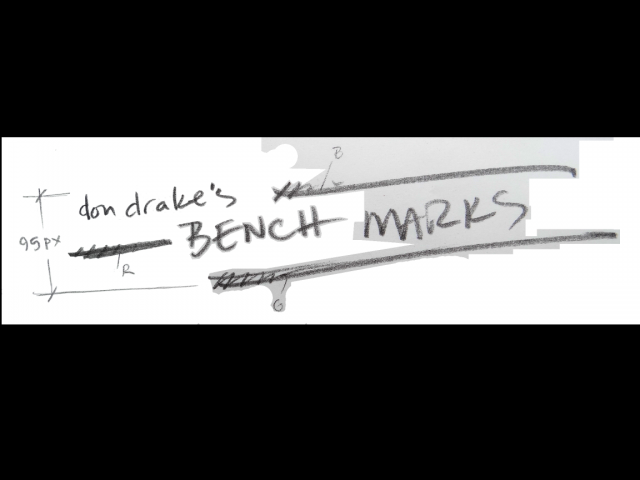 Beginning to tweak the original photo for Don Drake's Bench Mark blog banner design