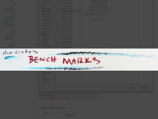 Using handwriting as the basis for Don Drake's Bench Mark blog banner design