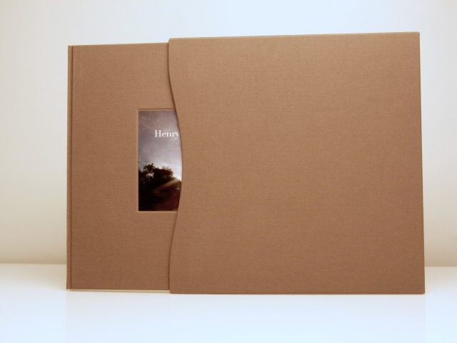 A slipcase with a graceful-curved edge